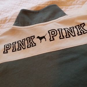 PINK 1/4 Zip Sweatshirt Green